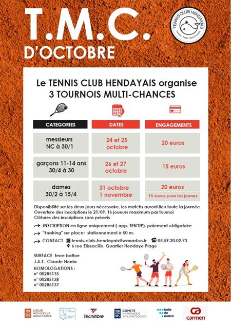 Tennis - Tournoi Messieurs de NC à 30/1 Tennis - Tournoi Messieurs de NC à 30/1