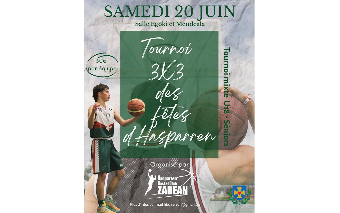 Tournoi 3×3 de basket des fêtes — visuel événement