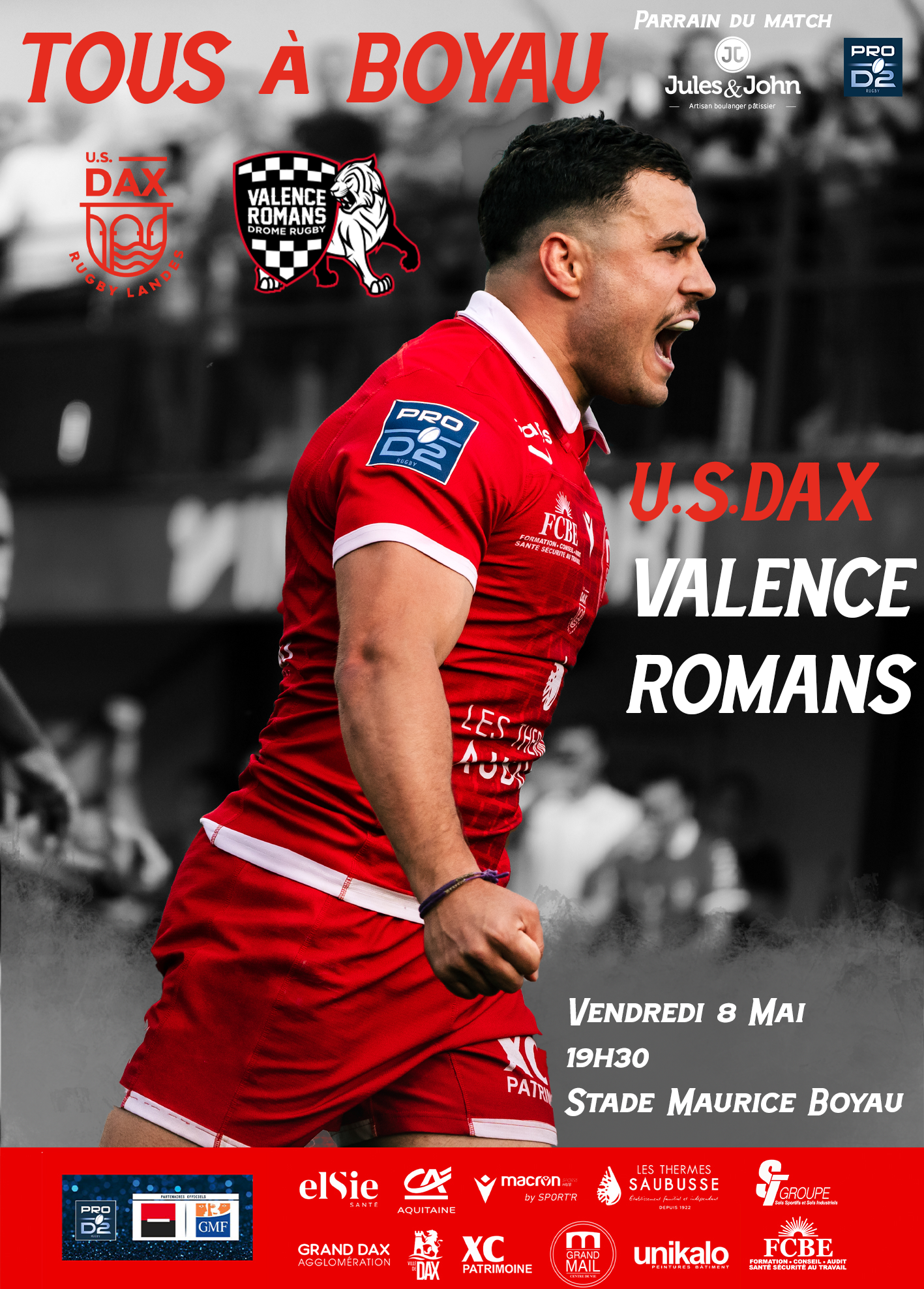 Match de rugby — visuel événement