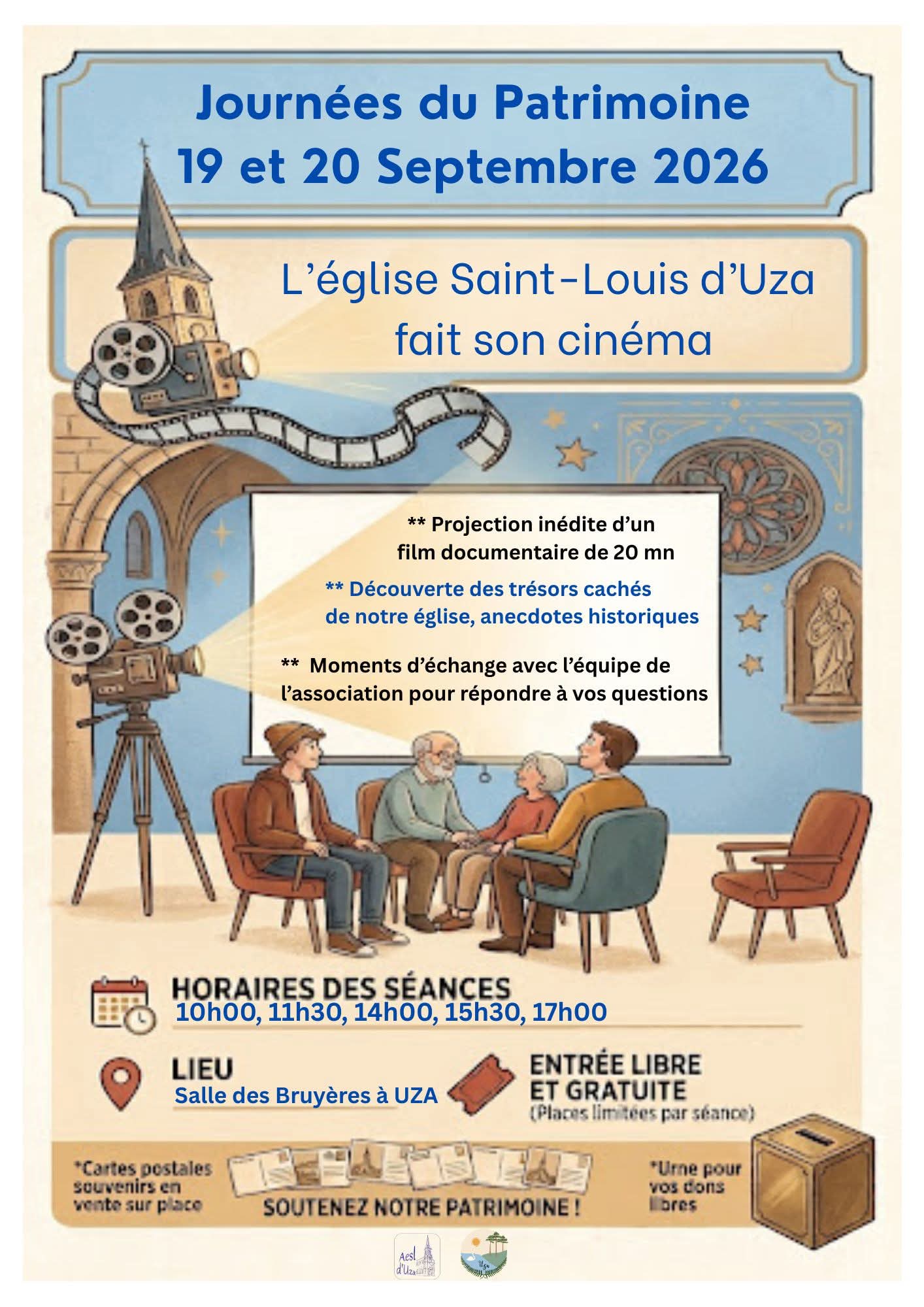 L'église Saint-Louis d'Uza fait son cinéma