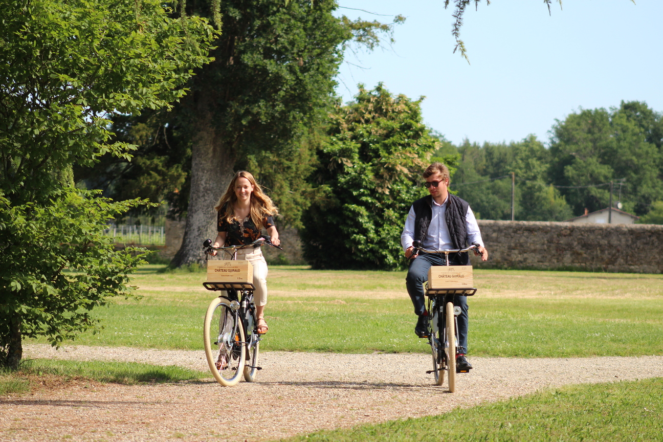 Guiraud à bicyclette