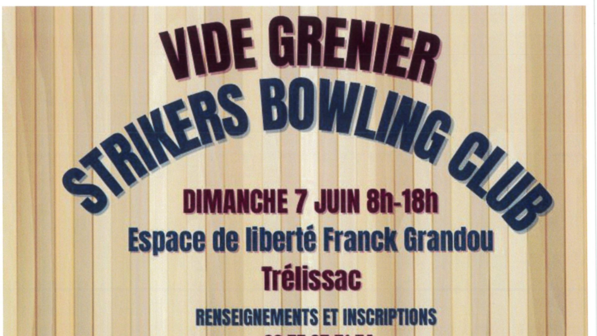 Vide Grenier du Strikers Bowling Club — visuel événement