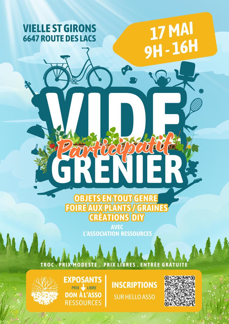 Vide grenier participatif — visuel événement