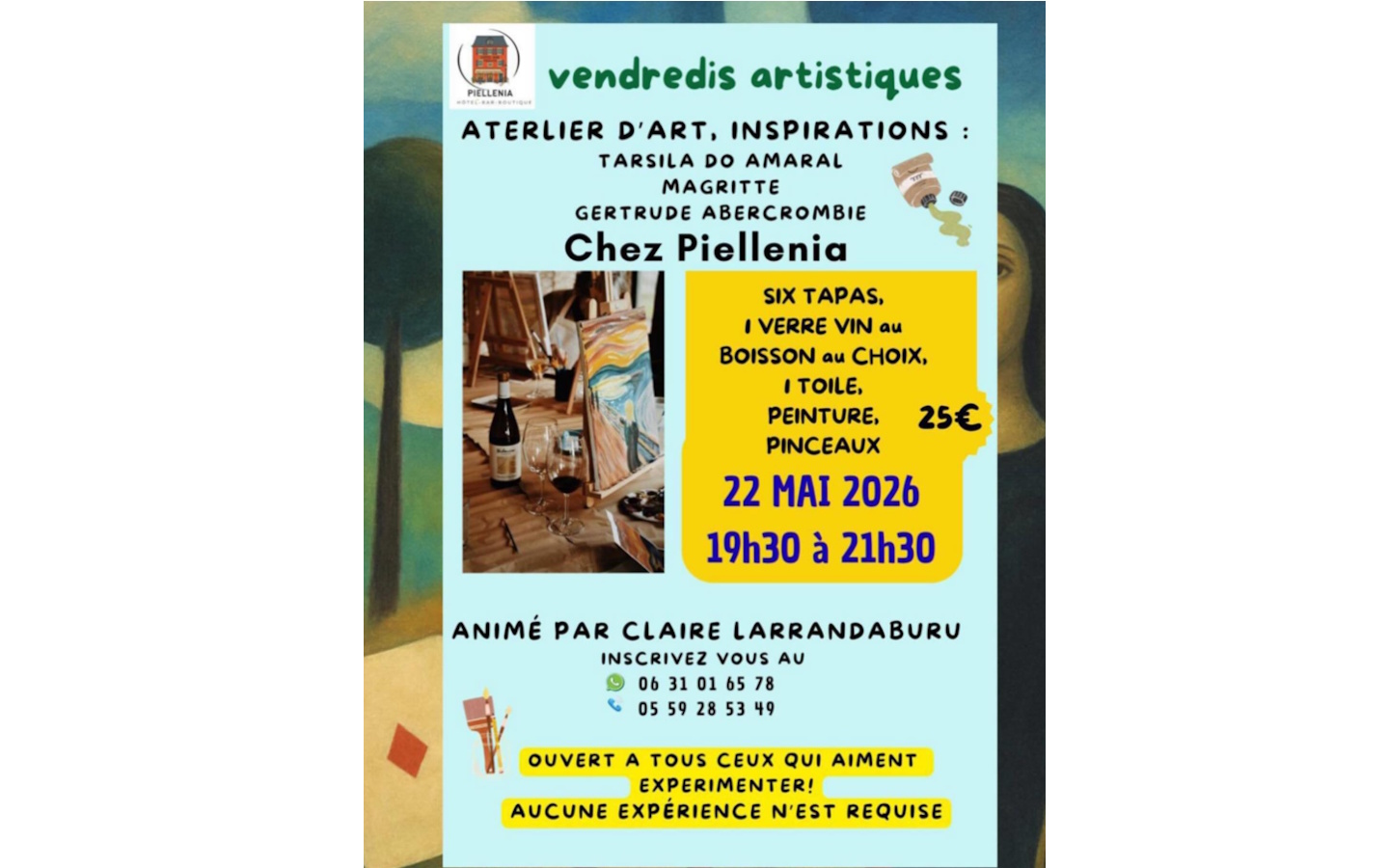 Les vendredis artistiques — visuel événement