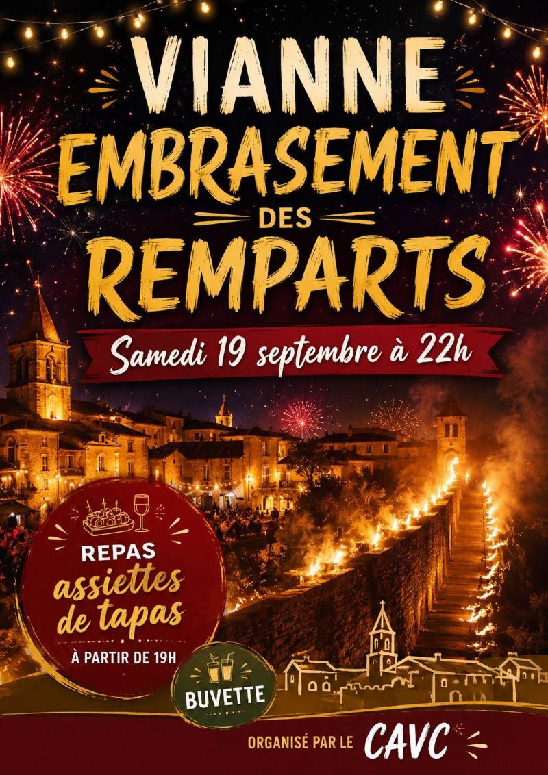 Vianne : Embrasement des remparts