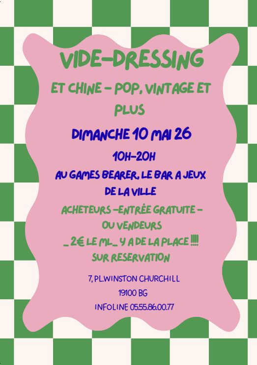 Vide Dressing au Bar à jeux Games Bearer — visuel événement