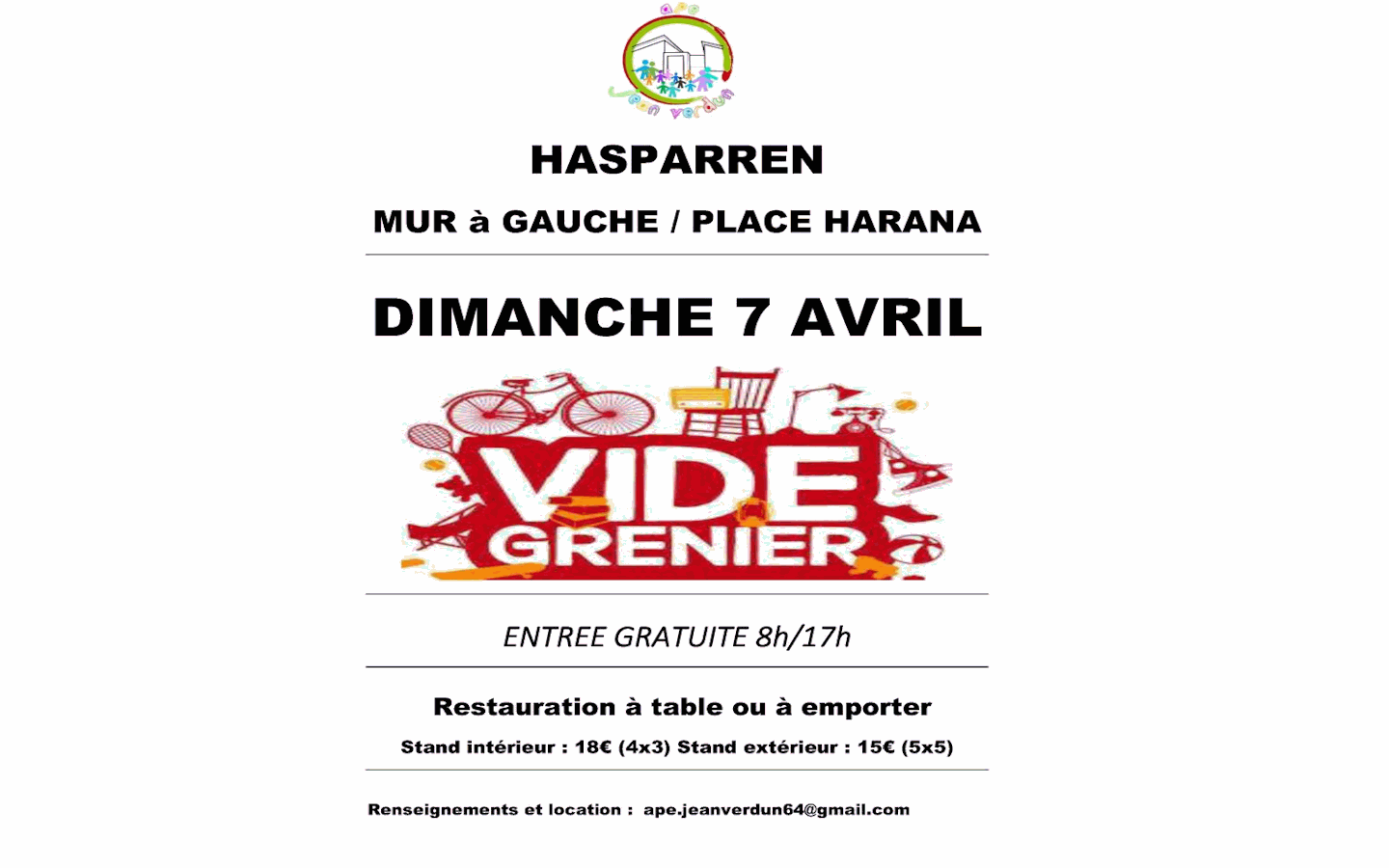 Vide grenier hasparren 64 animations