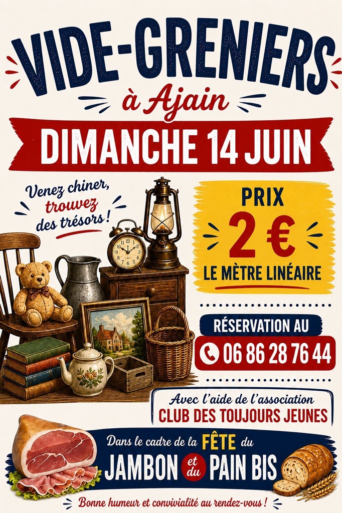 Fête du jambon et du pain bis et vide-grenier — visuel événement