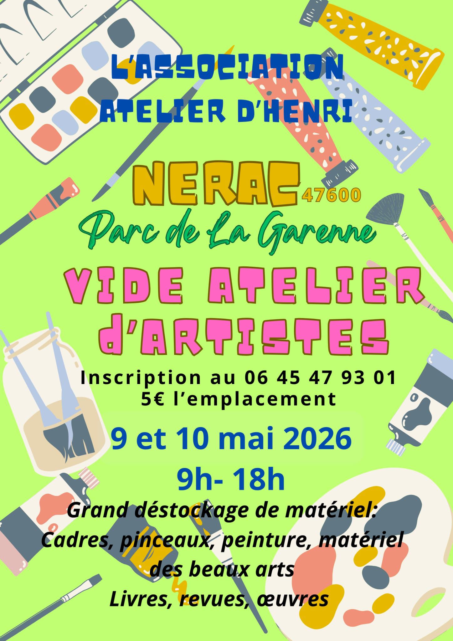 Vide atelier d'artistes — visuel événement