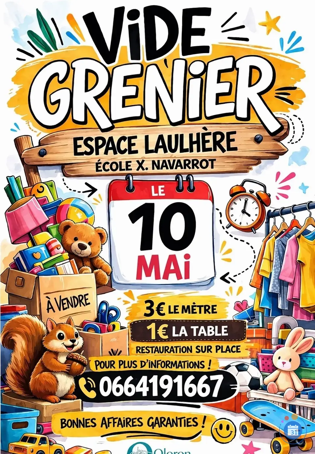 Vide grenier de l'école Navarrot — visuel événement