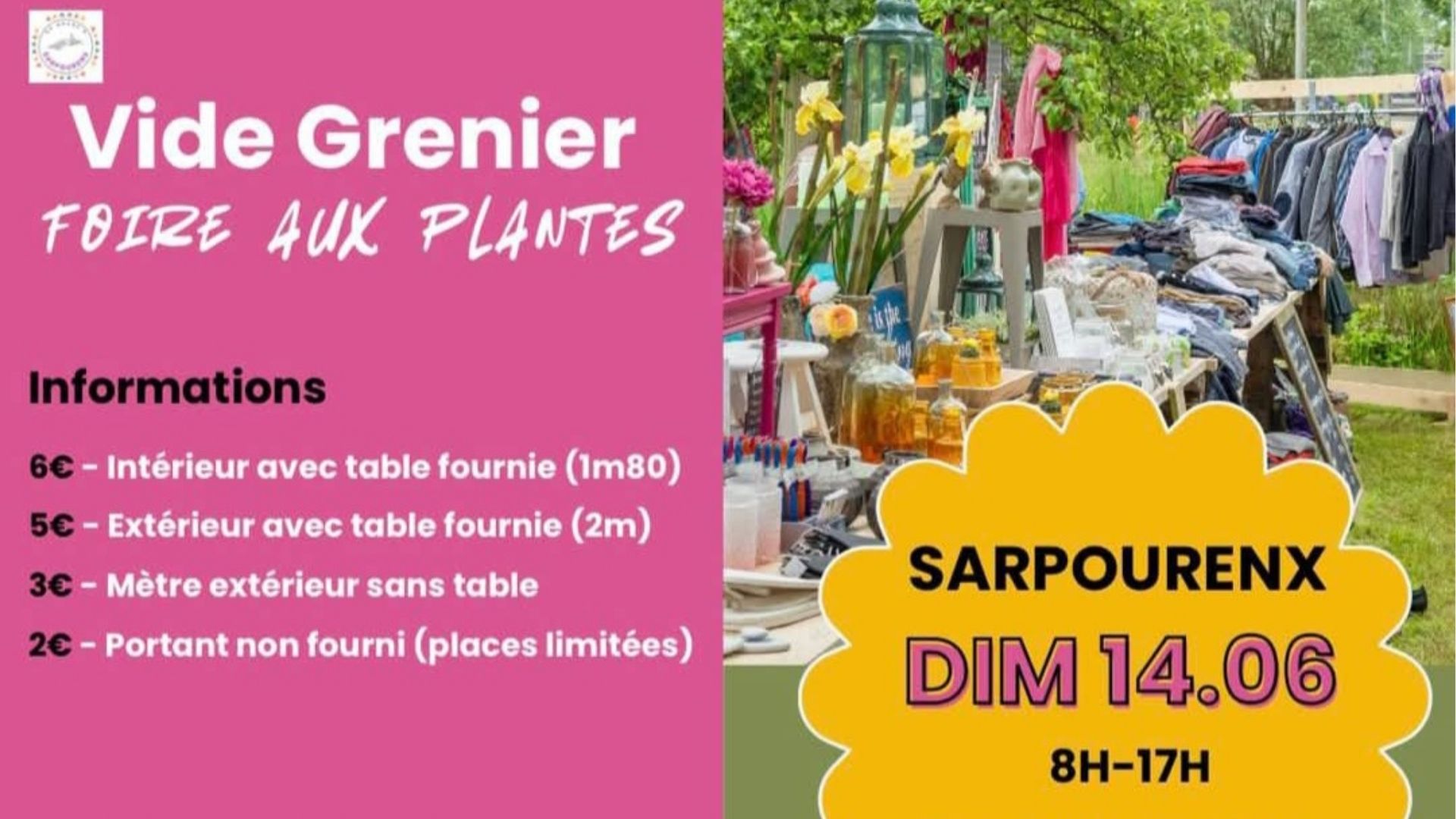 Vide grenier et foire aux plantes — visuel événement