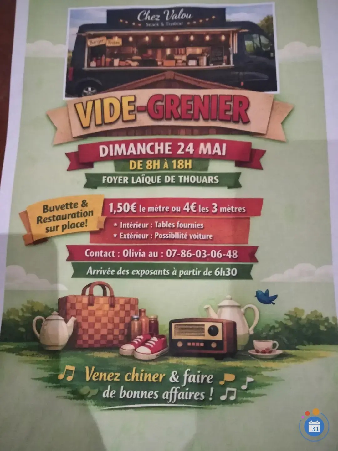 Vide Grenier au Foyer Laïque — visuel événement