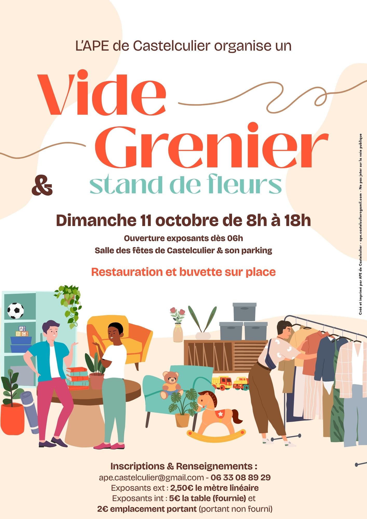 Vide grenier de L’Association des Parents d’Élèves des écoles de Castelculier