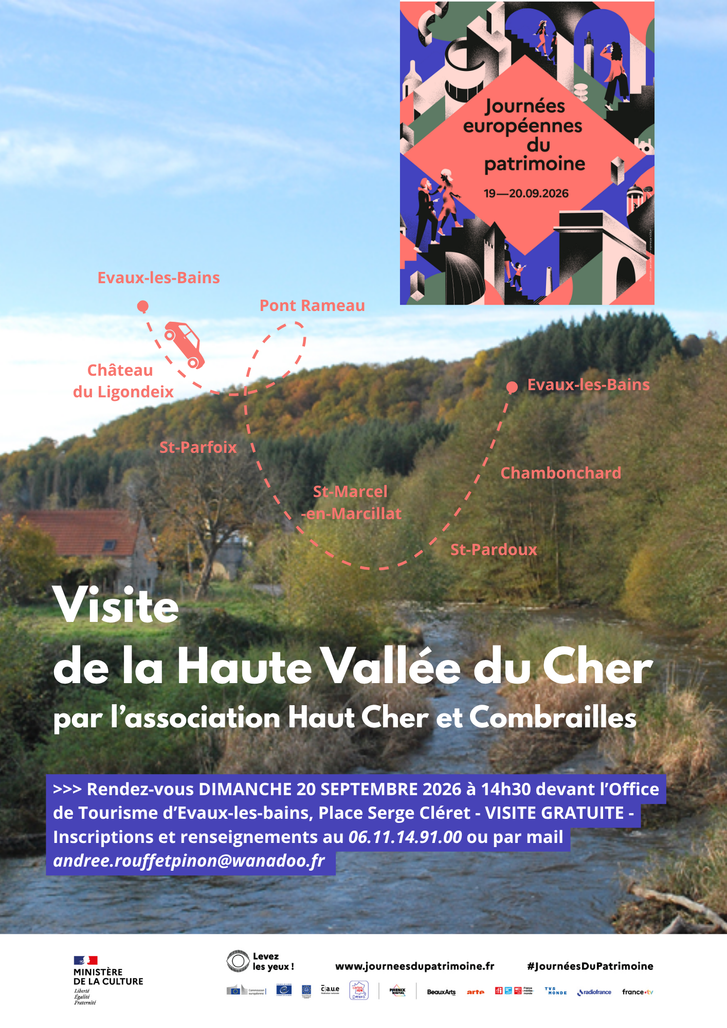 Journée du Patrimoine : Visite de la Haute Vallée du Cher