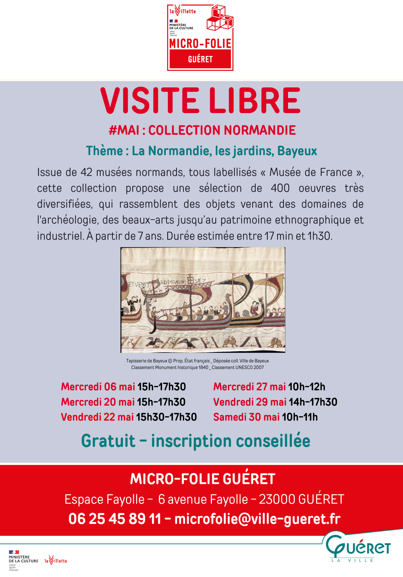 Visite libre collection Normandie — visuel événement