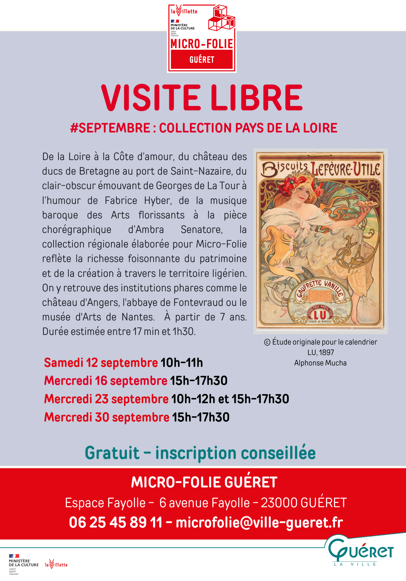 Visite libre collection Pays de la Loire