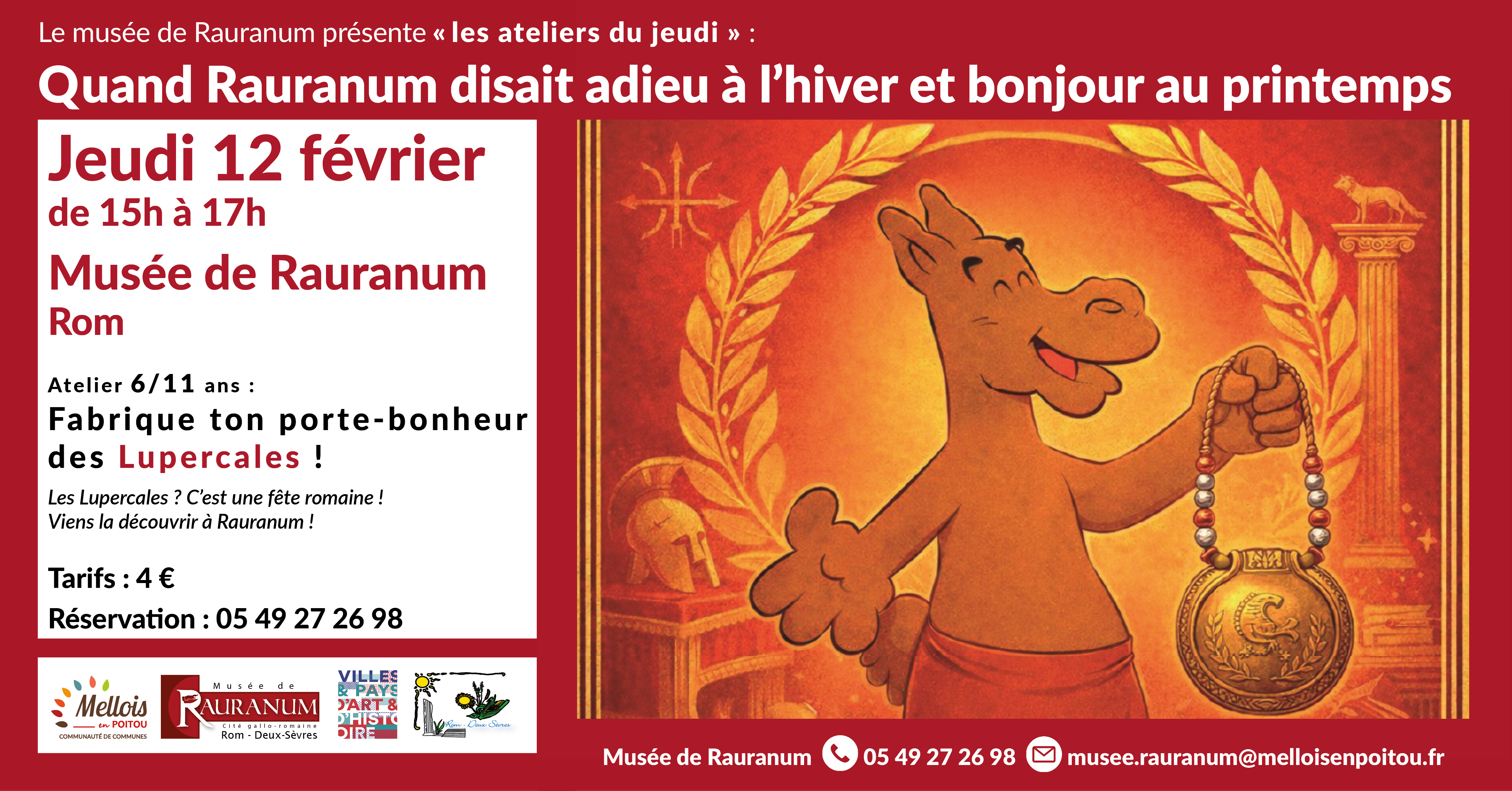 ATELIER - Fabrique ton porte-bonheur des Lupercales