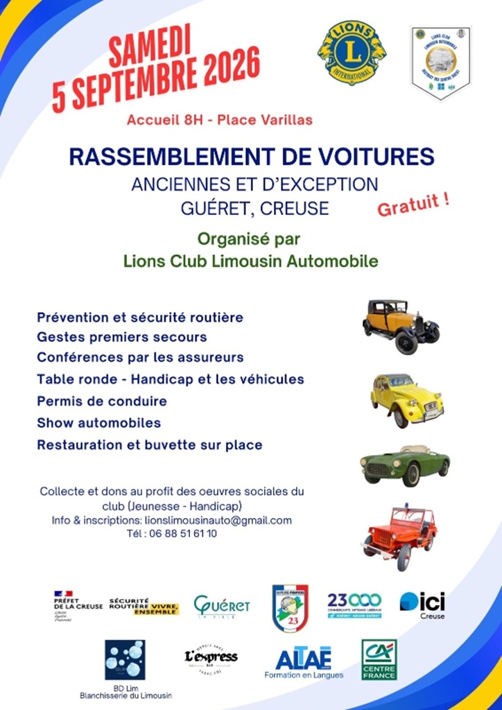 Rassemblement de voitures anciennes et d'exception — visuel événement