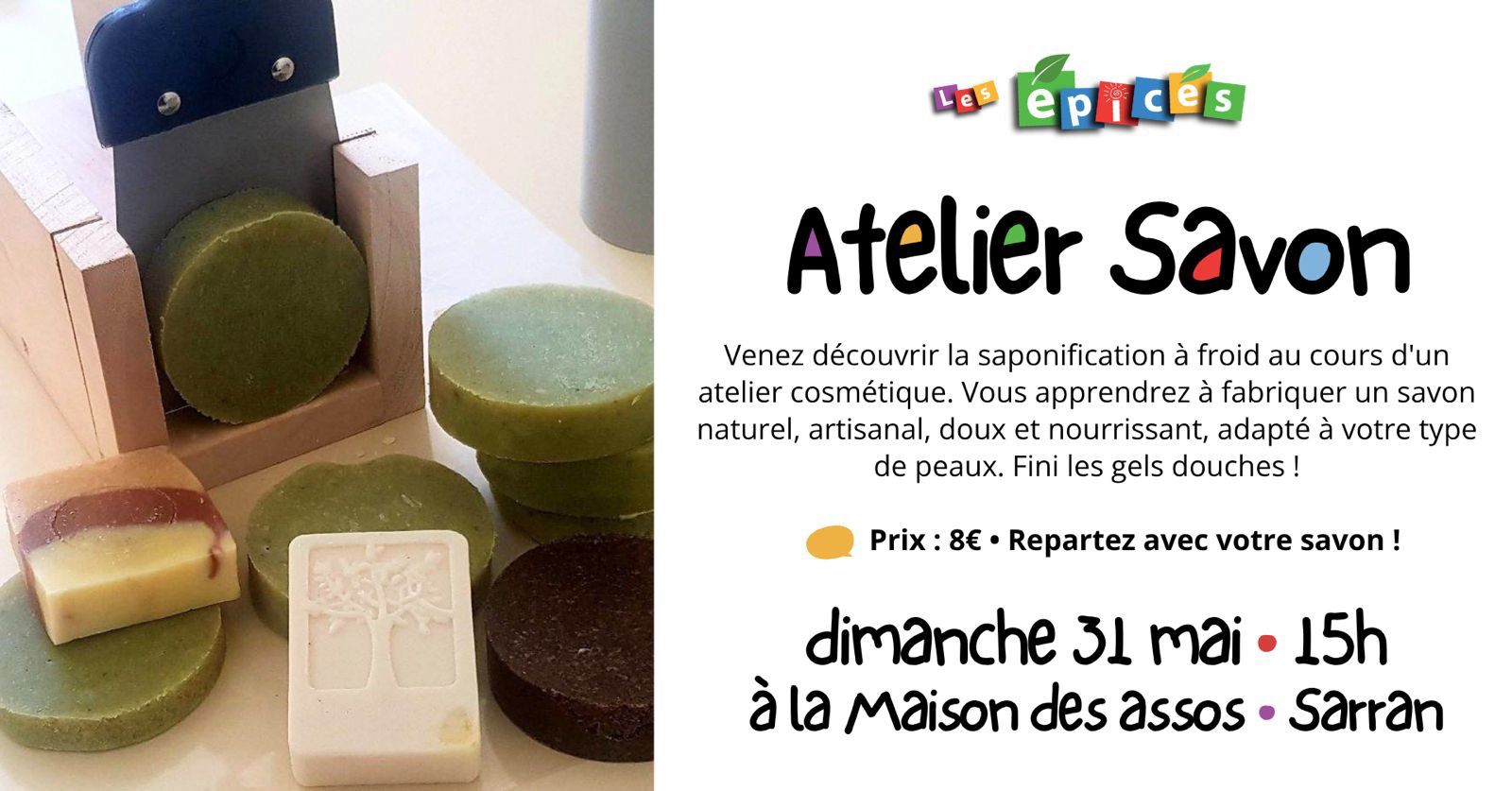 Atelier savon - saponification à froid