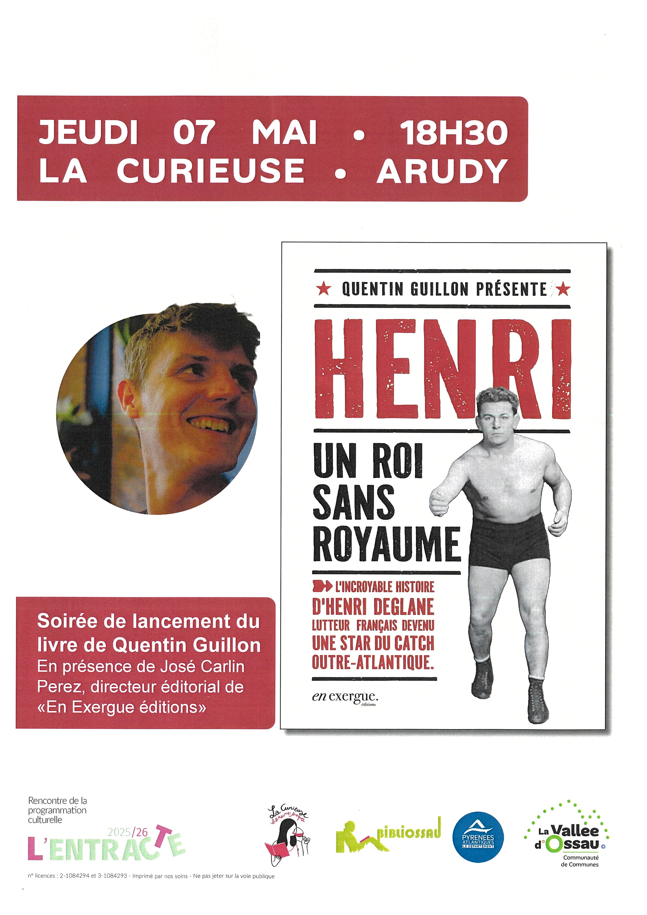 Soirée de lancement du livre de Quentin Guillon : Henri, un roi sans royaume