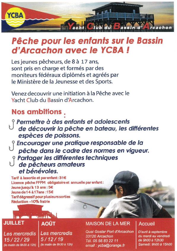 Yacht Club Bassin d'Arcachon - Pêche avec les enfants — photo 2