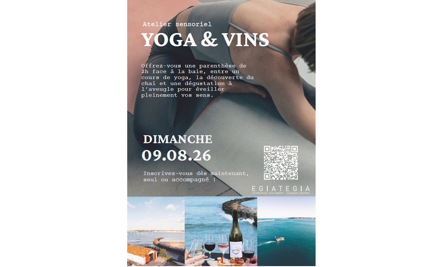 Atelier sensoriel yoga et vins