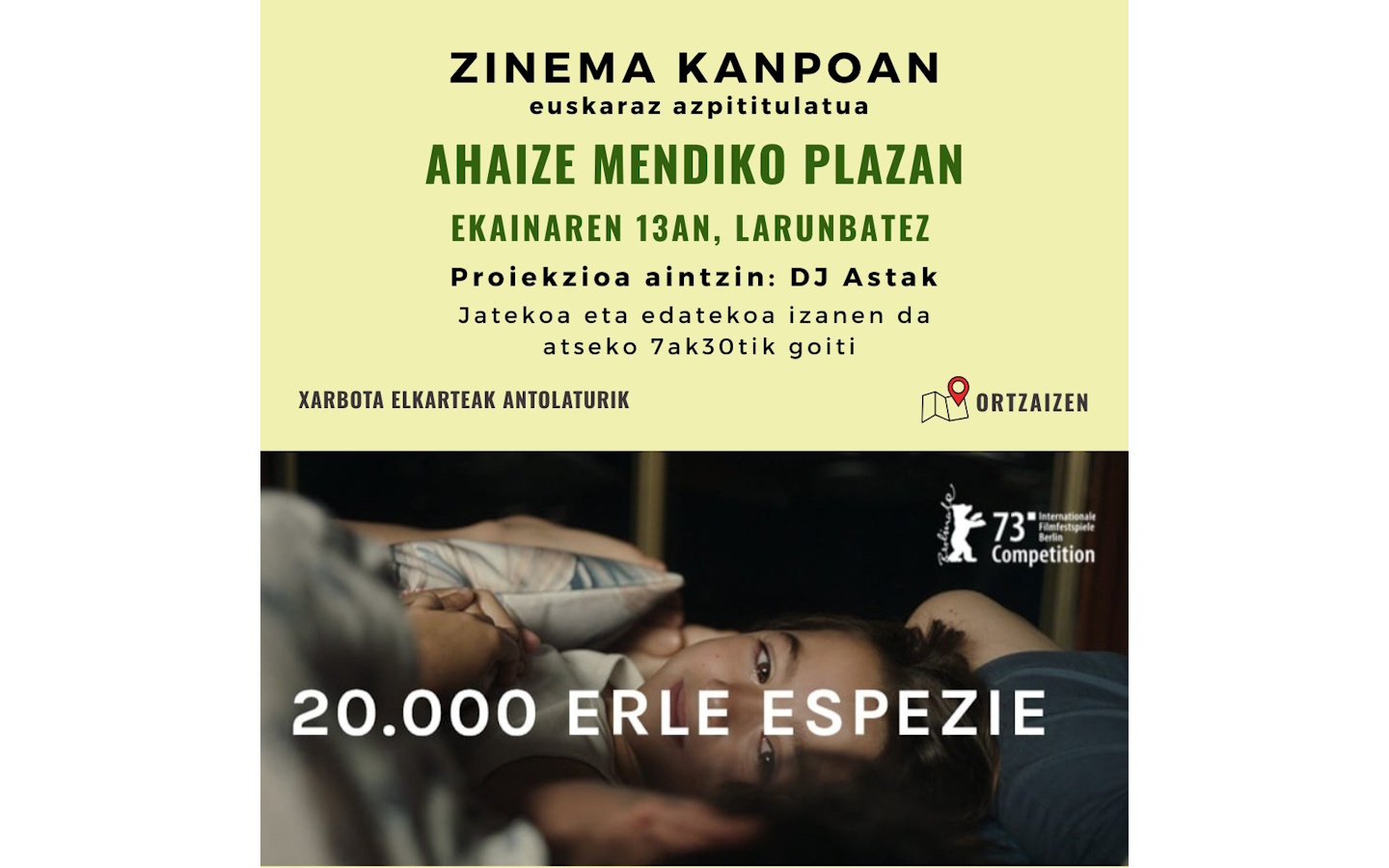 Zinema Kapoan : cinéma en plein air en basque