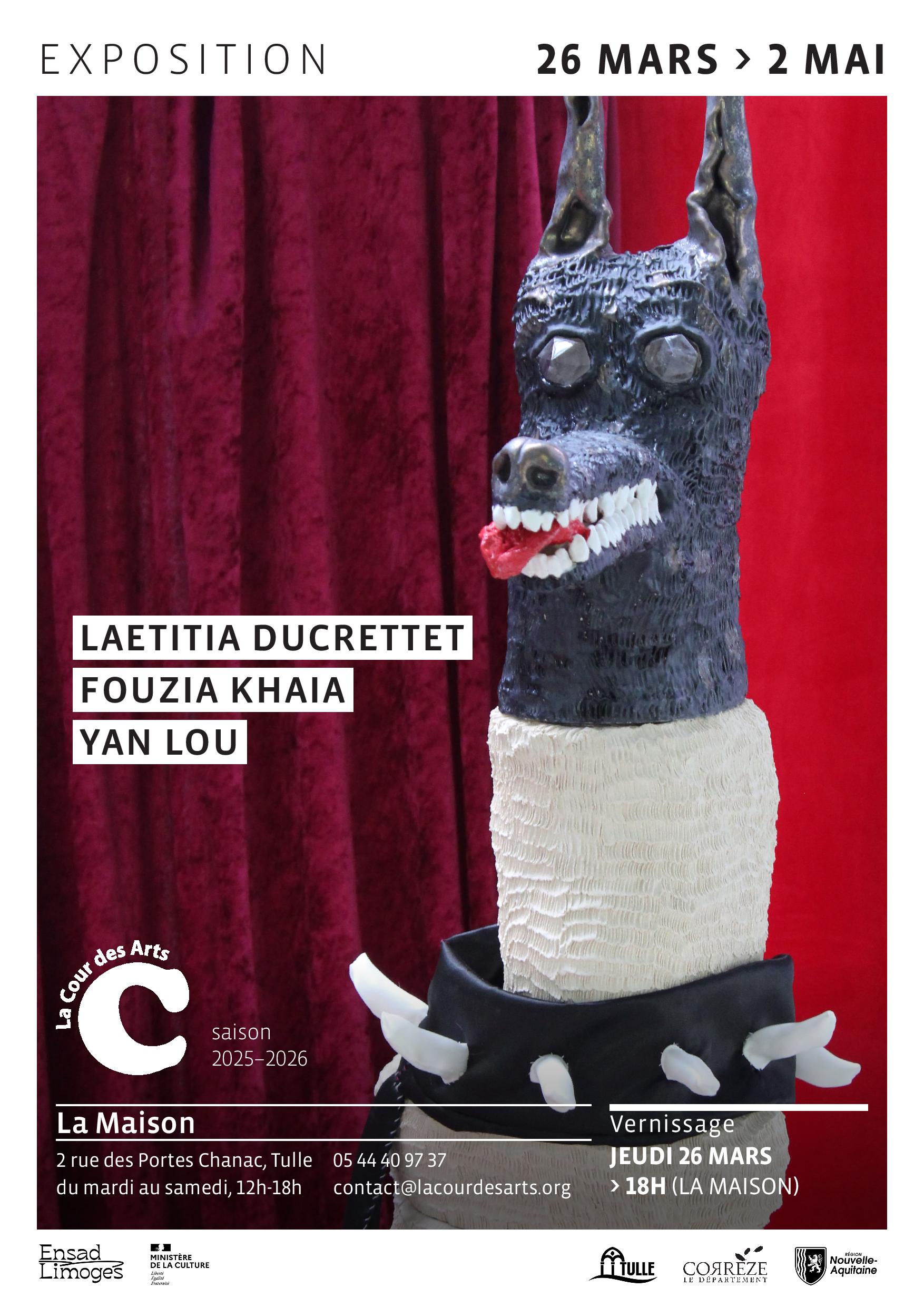 La Cour des Arts - Exposition : Sans Titre de Laetitia Ducretet - Fouzia Khaia et Yan Lou