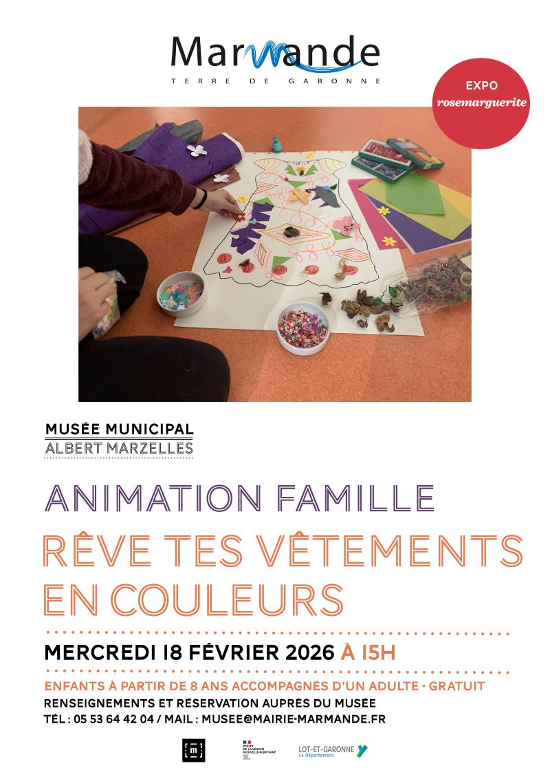 Animation Famille au Musée Marzelles : Rêve tes vêtements en couleurs - photo 2