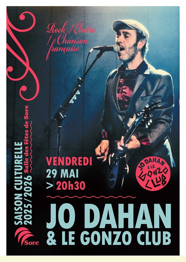 Concert "Jo Dahan et le Gonzo Club" saison culturelle mairie de Sore