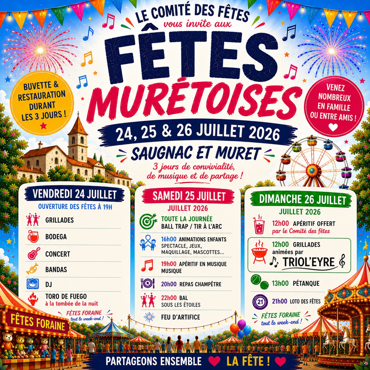 FETES LOCALES SAUGNAC ET MURET