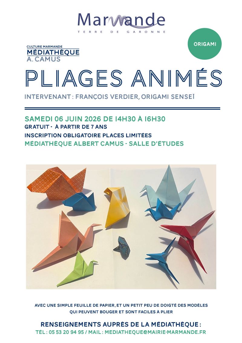 Atelier Origami - Pliages animés — visuel événement