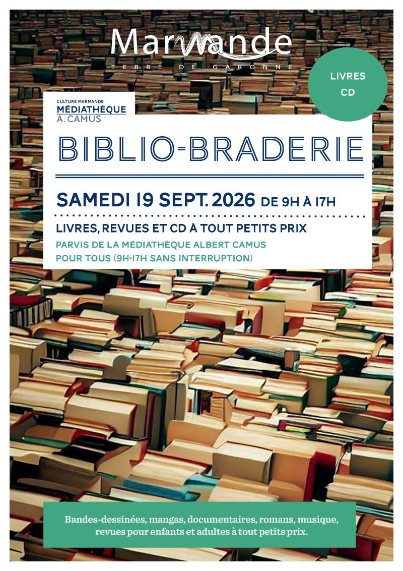Biblio-Braderie à la Médiathèque A. Camus