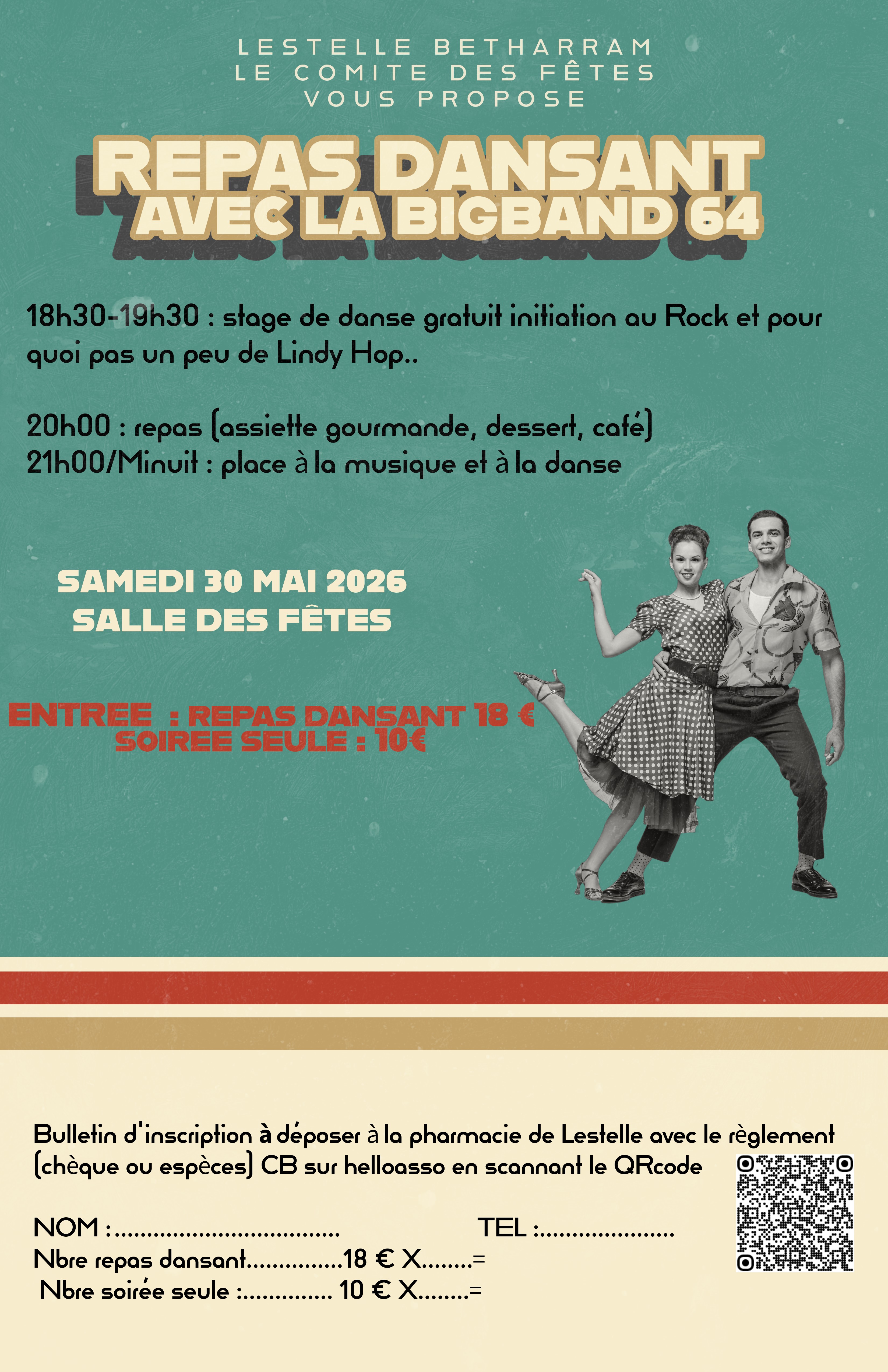 REPAS DANSANT AVEC LA BIGBAND 64 — visuel événement