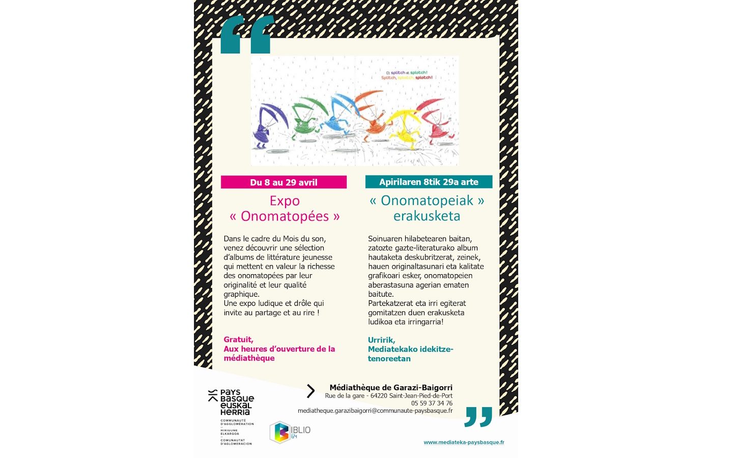 Exposition "Onomatopées" — Fêtes & Traditions à Pays Basque