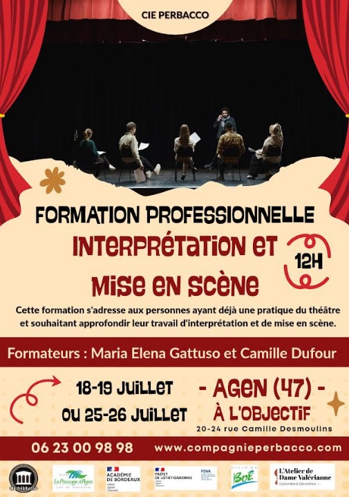 Formation professionnelle : Interprétation et mise en scène
