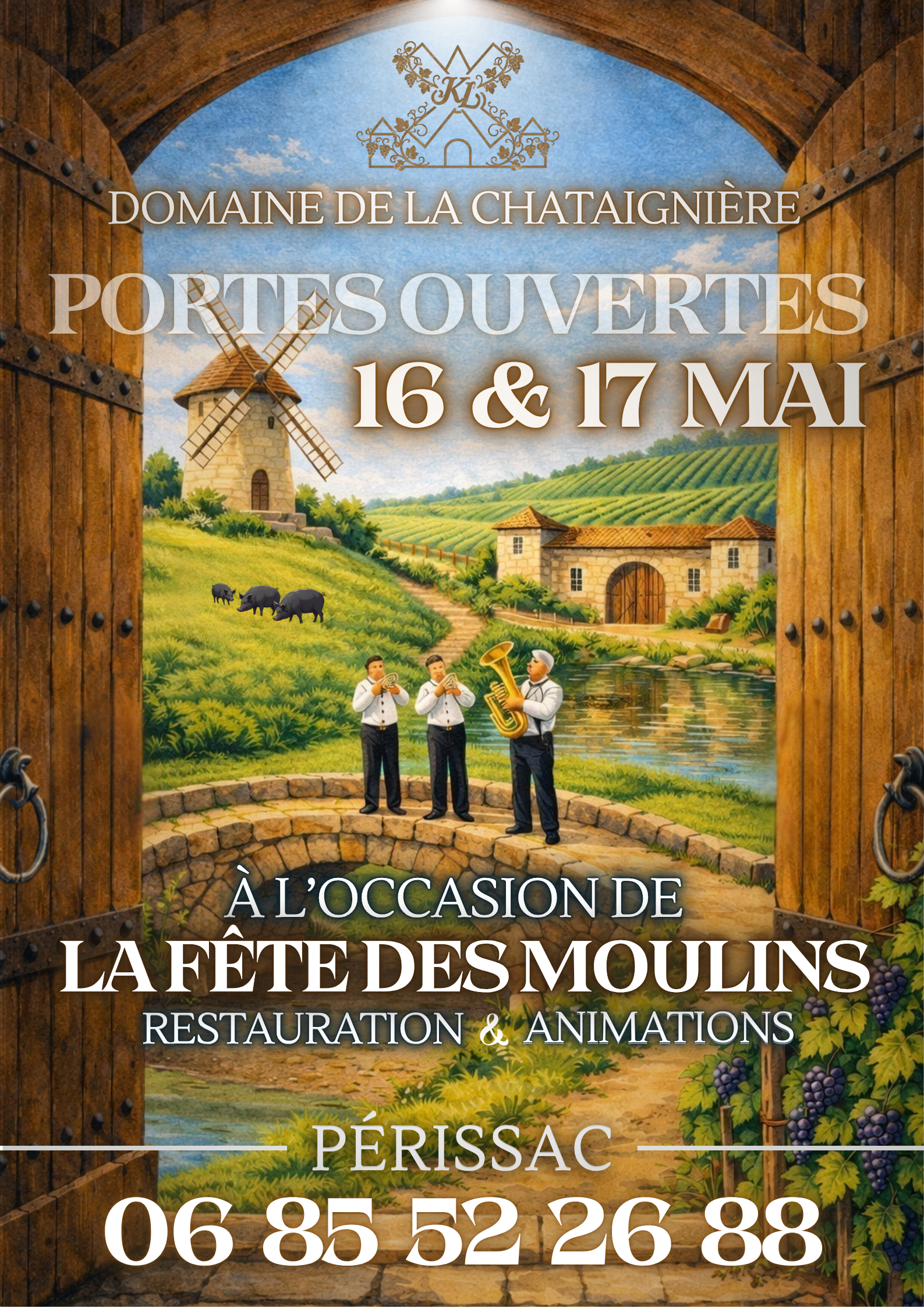 Fête européenne des moulins au Domaine de la Chataignière — visuel événement