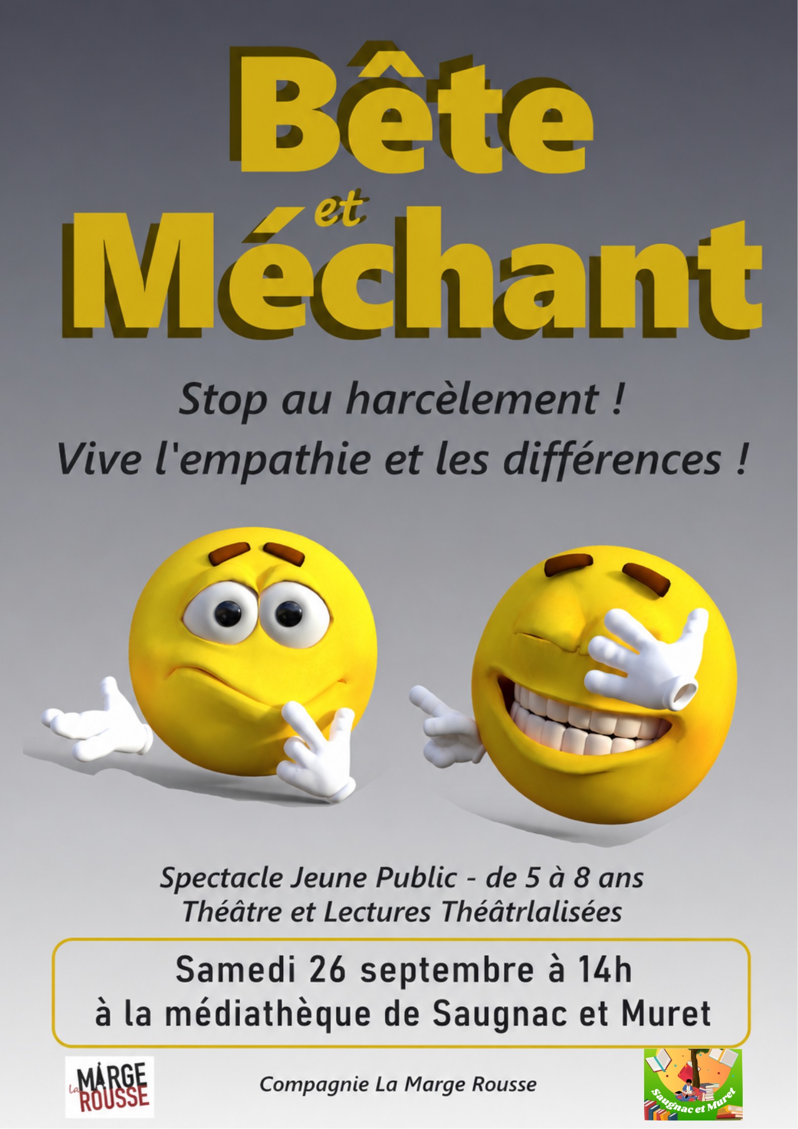 Spectacle jeune public 5-8 ans avec la marge rousse