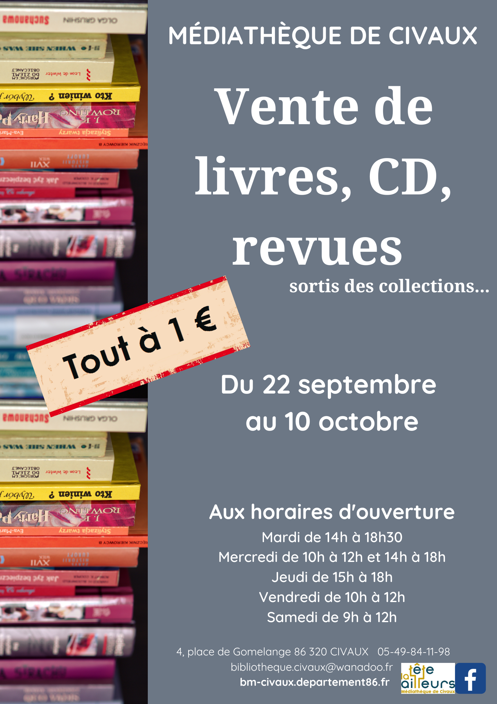 Vente de livres, Cd, revues sortis des collections