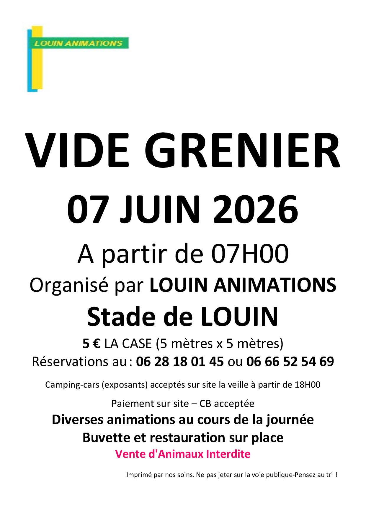 Vide greniers, Louin
