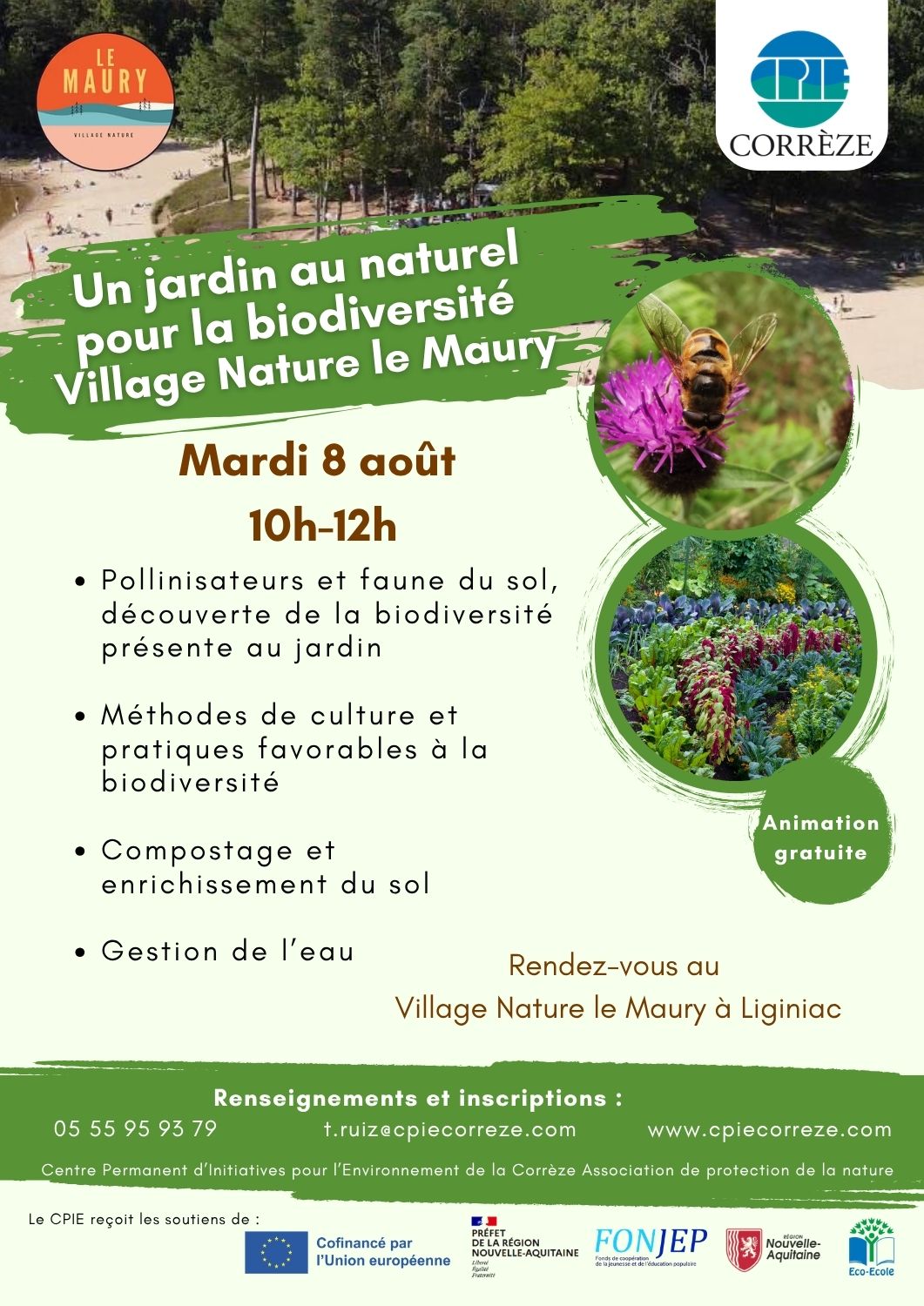 Un jardin au naturel pour la biodiversité — visuel événement