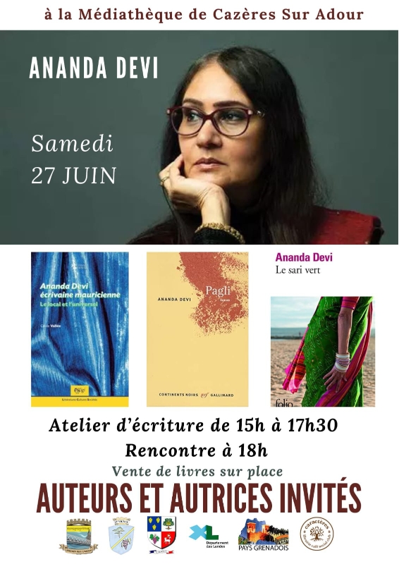 Atelier écriture et rencontre avec l'auteure Ananda Devi