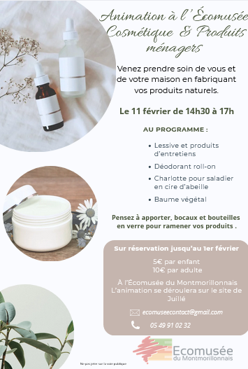 stage cosmetique et produits ménagers