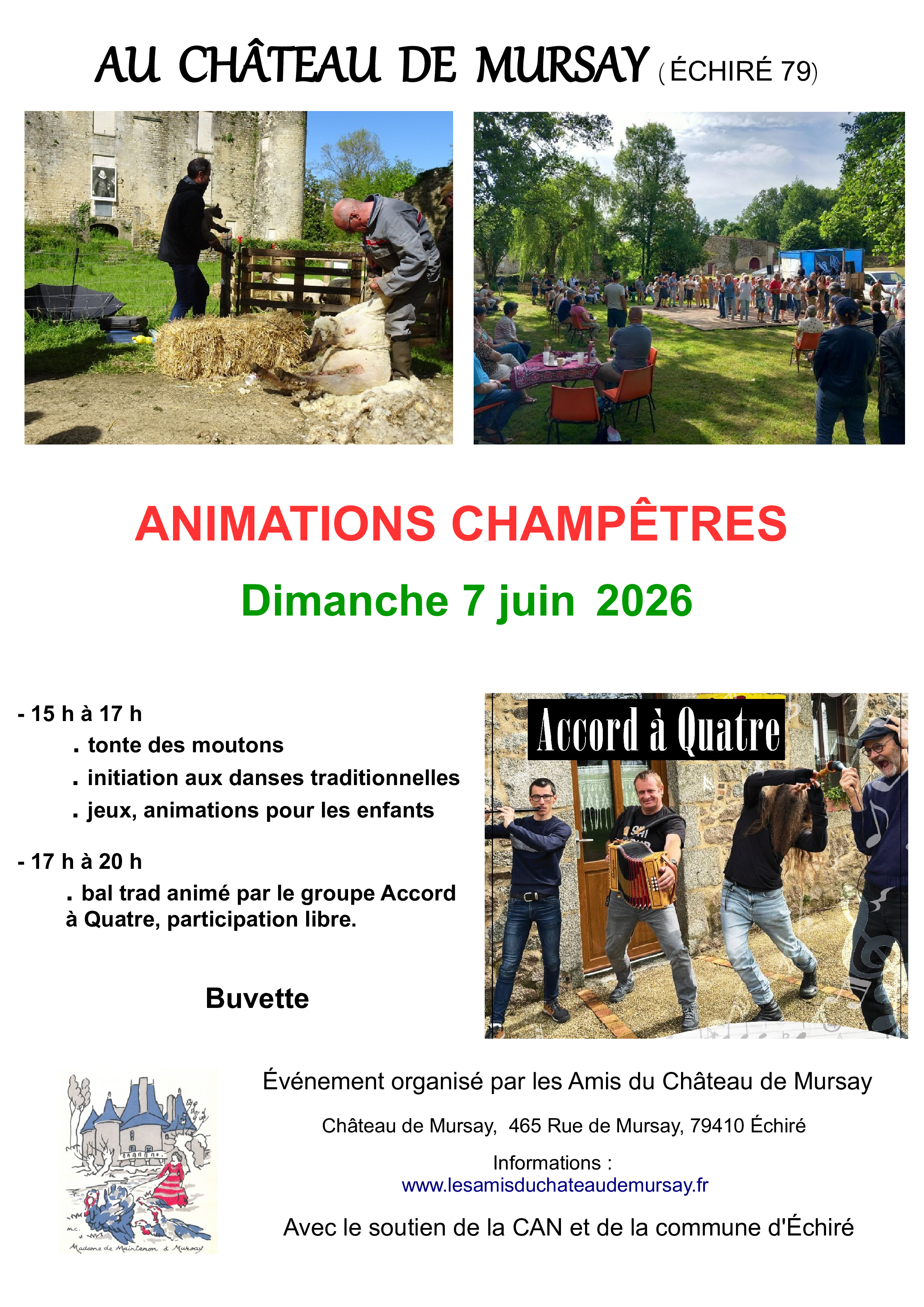 Animations Champêtres au Château de Mursay à Échiré