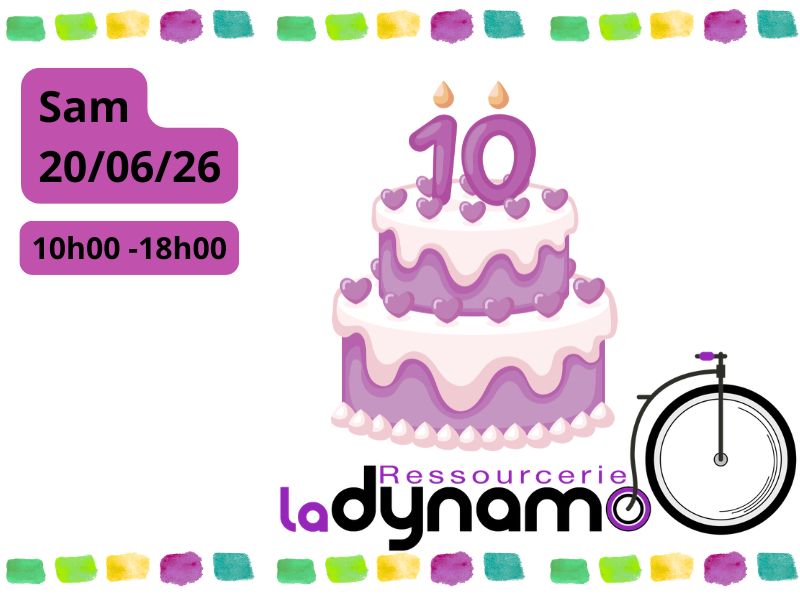La dynamo fête ses 10 ans — visuel événement