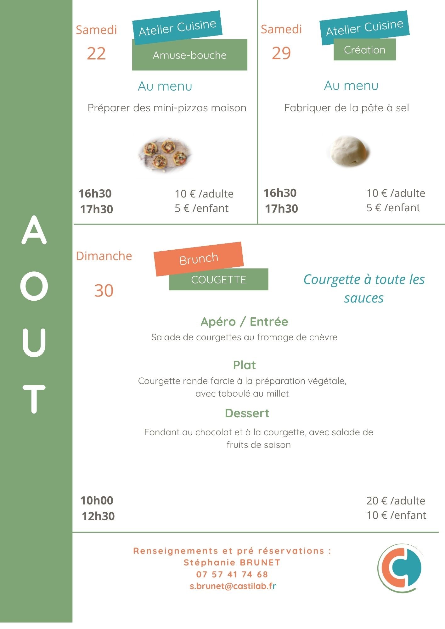 Ateliers culinaires août à Bio d'Ici — visuel événement