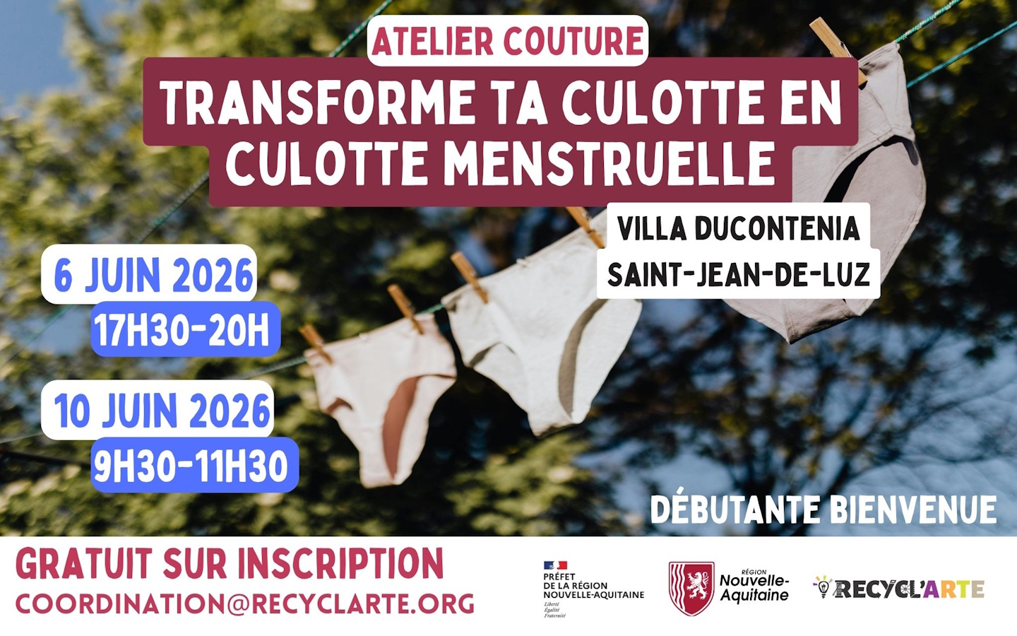 Atelier couture — visuel événement