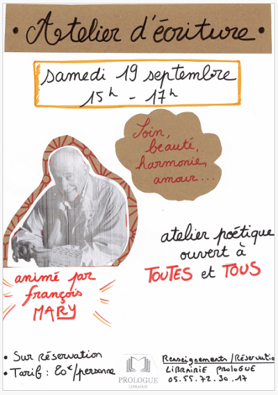 Atelier d'écriture poétique