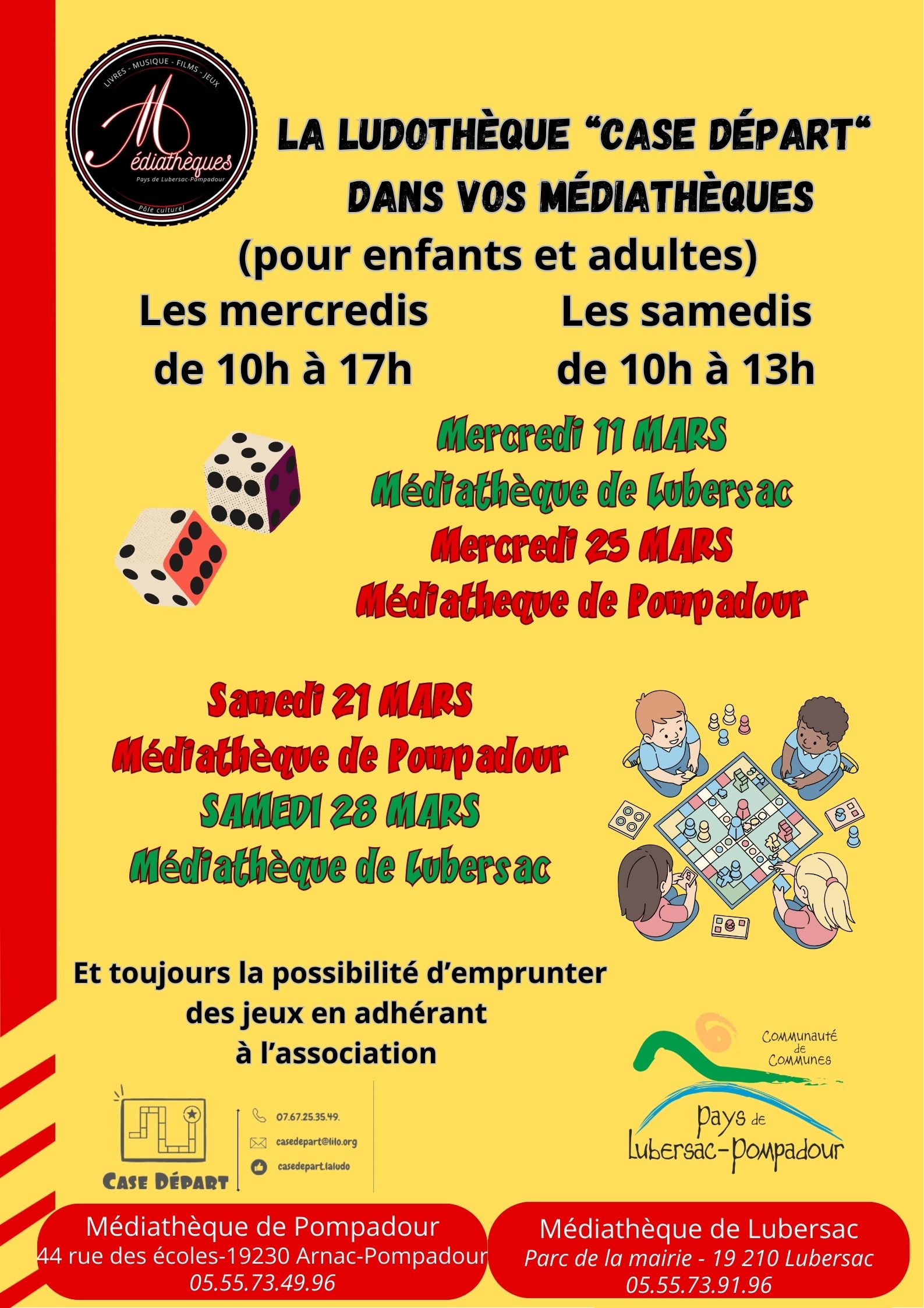 Ludothèque "case départ" à la médiathèque de Pompadour, Arnac-Pompadour - photo 2