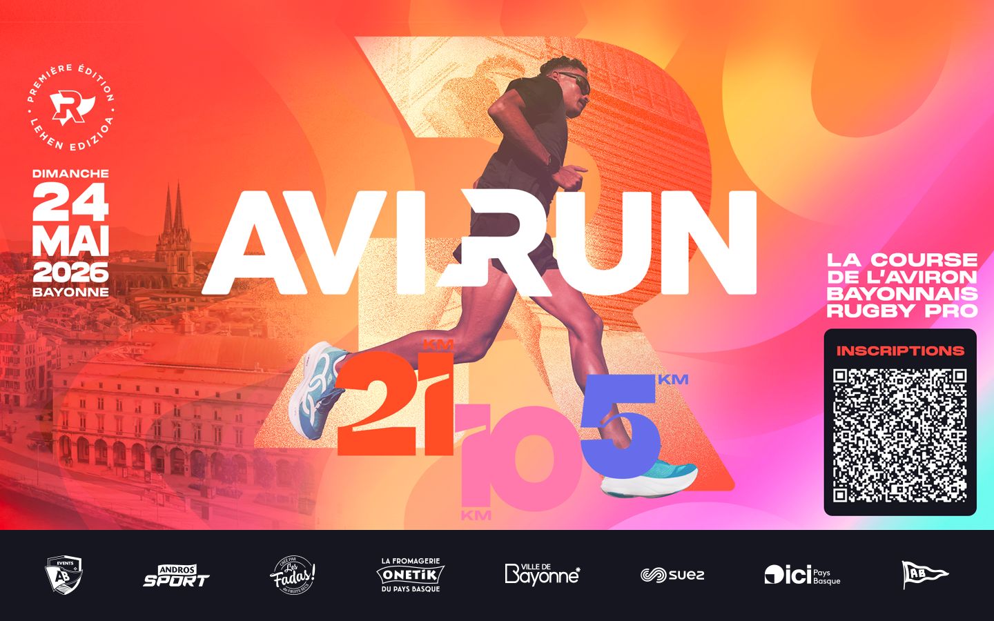 AVIRUN 2026 : la course de l'Aviron Bayonnais — visuel événement